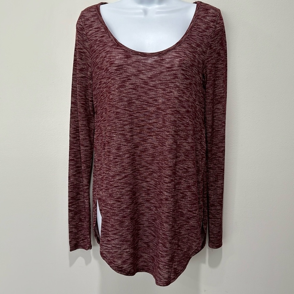 Long sleeve side slit shirt